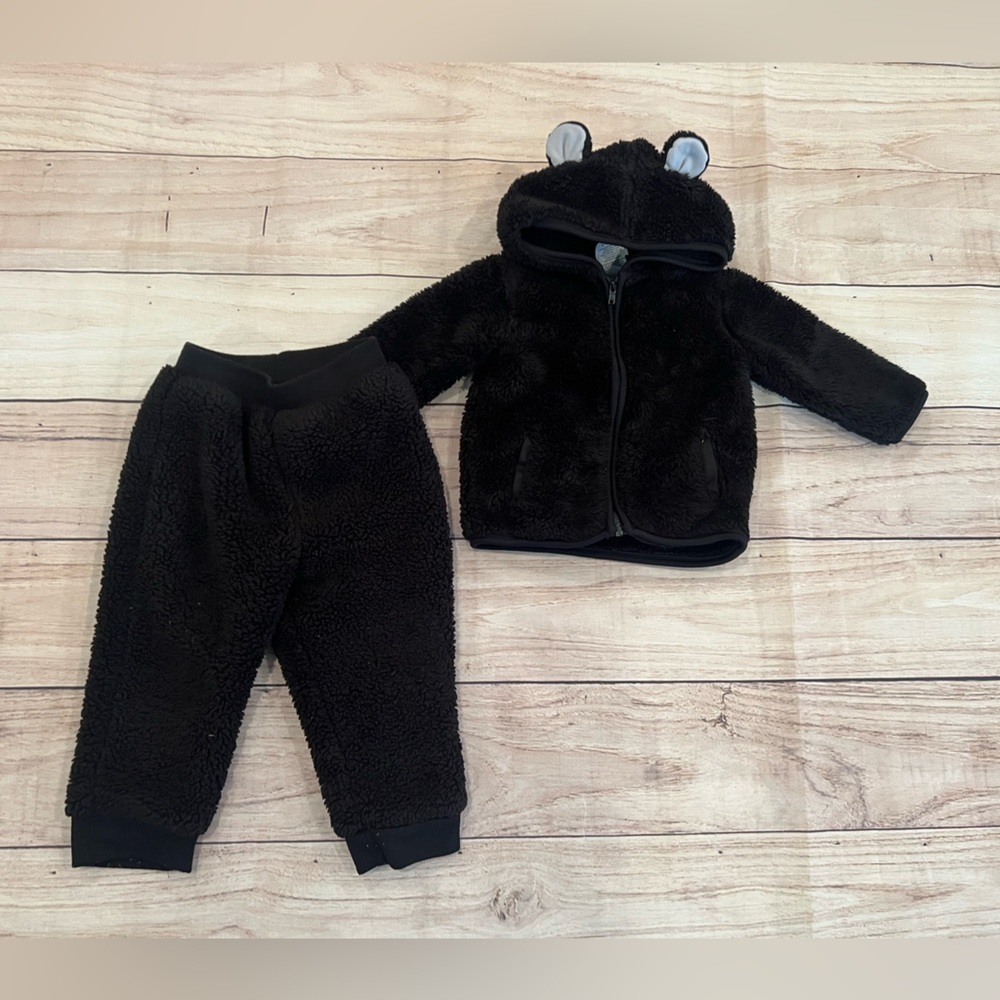 GARANIMALS Cozy Black Fleece Kids Set/baby